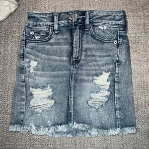american eagle denim mini skirt